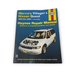 Haynes Repair Manual 1993-2001 Mercury Villager & Nissan Quest Owners Manual